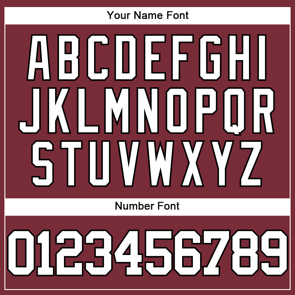 Custom Burgundy White-Black Authentic Baseball Jersey