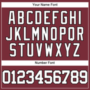 Custom Burgundy White-Black Authentic Baseball Jersey