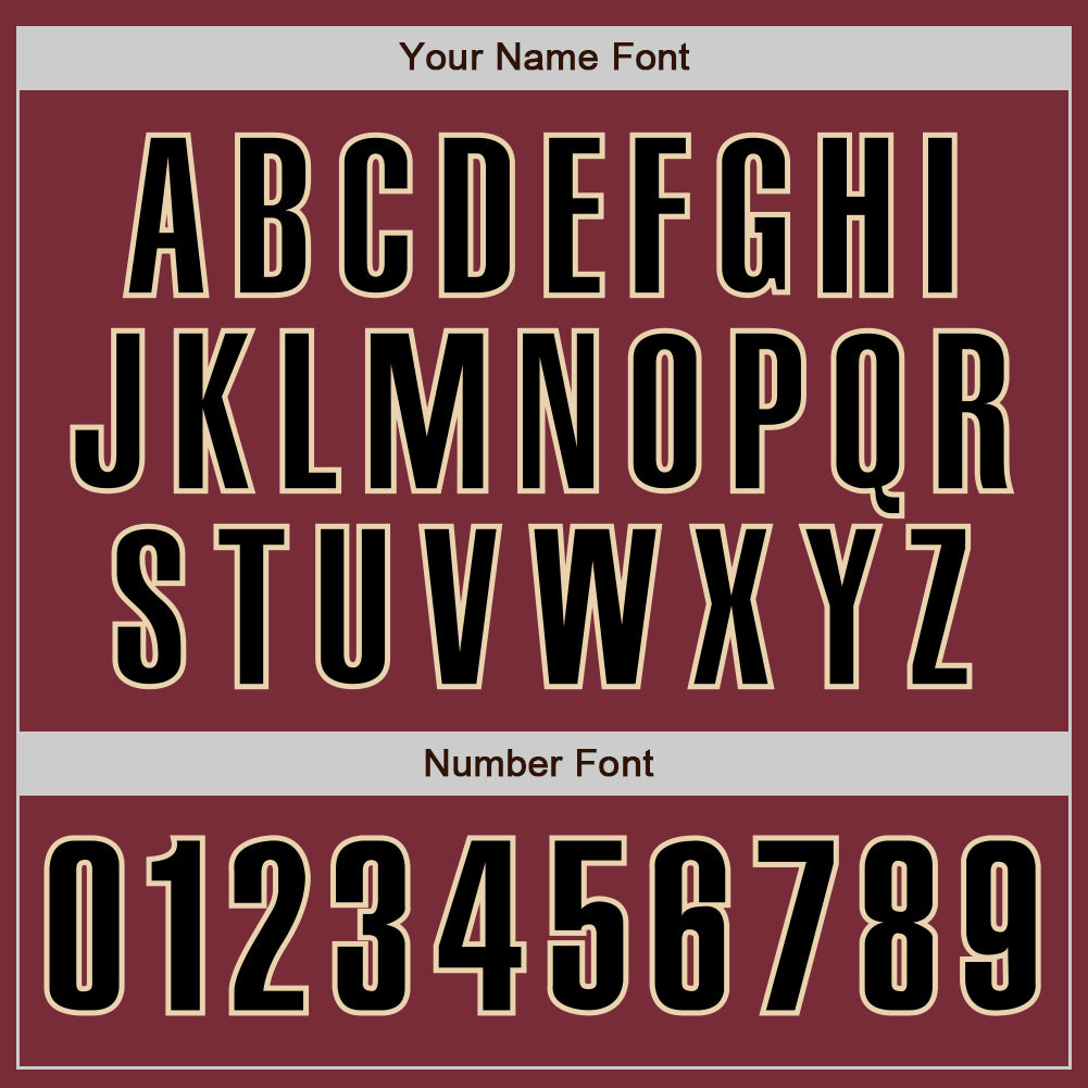 Custom Burgundy Black-City Cream Authentic Baseball Jersey