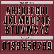 Custom Burgundy Black-City Cream Authentic Baseball Jersey