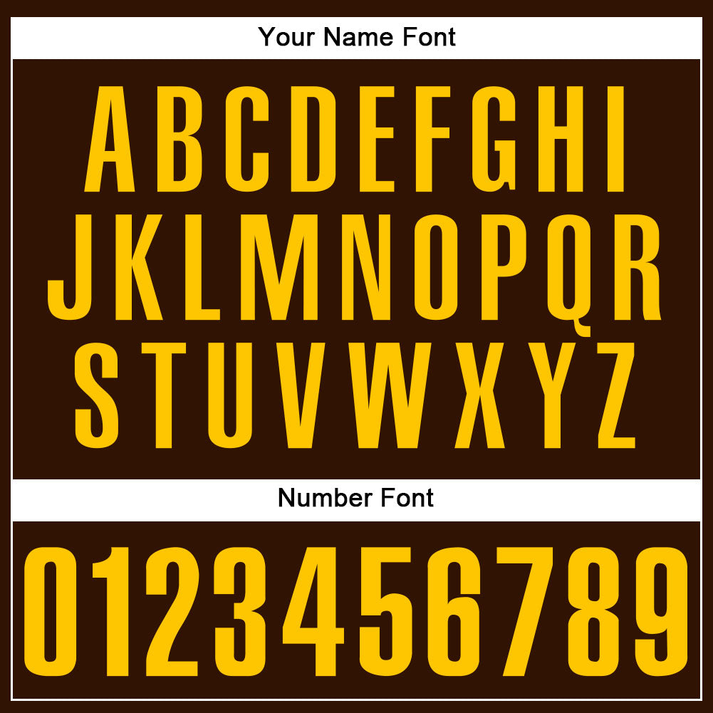 Custom Brown Gold Authentic Baseball Jersey