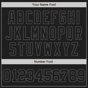 Custom Black Black-Steel Gray Authentic Baseball Jersey