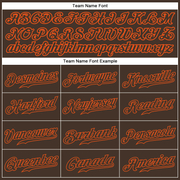 Custom Brown Brown-Orange Authentic Baseball Jersey