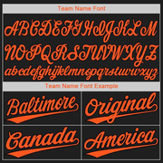 Custom Black Orange Baseball Jersey