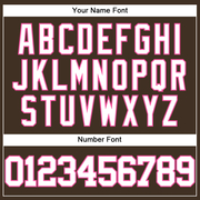 Custom Brown White-Pink Authentic Baseball Jersey