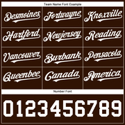 Custom Brown White Authentic Baseball Jersey