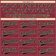 Custom Crimson Black-City Cream Authentic Baseball Jersey