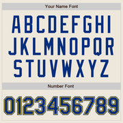 Custom Cream Royal-Gold Authentic Baseball Jersey