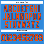 Custom Electric Blue Orange-Royal Authentic Baseball Jersey