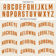 Custom Cream Texas Orange Authentic Baseball Jersey