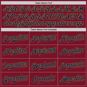 Custom Crimson Navy-Old Gold Authentic Baseball Jersey