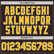 Custom Brown Gold-White Line Authentic Baseball Jersey