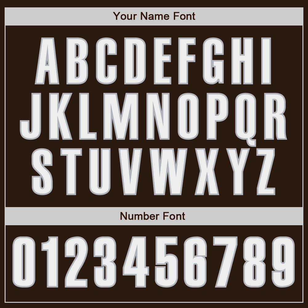 Custom Brown White-Gray Authentic Baseball Jersey