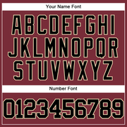 Custom Burgundy Black-City Cream Authentic Baseball Jersey