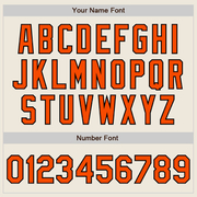 Custom Cream Orange-Black Authentic Baseball Jersey