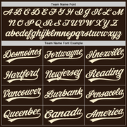 Custom Brown Cream-Gold Authentic Baseball Jersey