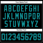 Custom Black Teal Authentic Baseball Jersey