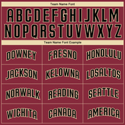 Custom Crimson Black-City Cream Authentic Baseball Jersey