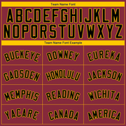 Custom Crimson Black-Gold Authentic Baseball Jersey