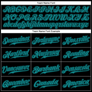 Custom Black Teal Authentic Baseball Jersey