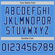 Custom Electric Blue Royal-White Line Authentic Baseball Jersey