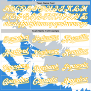 Custom Electric Blue Gold-Silver 3D Nicaragua Nicaraguan Flag Authentic Baseball Jersey