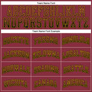 Custom Crimson Black-Gold Authentic Drift Fashion Baseball Jersey