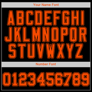 Custom Black Orange-Black Authentic Baseball Jersey