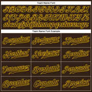 Custom Brown Brown-Gold Authentic Baseball Jersey