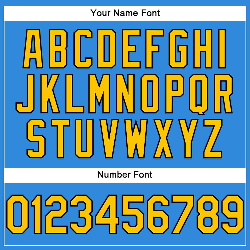 Custom Electric Blue Yellow-Black Authentic Baseball Jersey