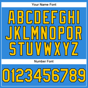 Custom Electric Blue Yellow-Black Authentic Baseball Jersey