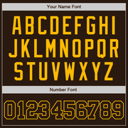 Custom Brown Brown-Gold Authentic Baseball Jersey