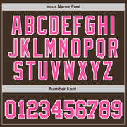 Custom Brown Pink-White Authentic Baseball Jersey