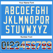 Custom Electric Blue Vintage USA Flag-Cream Authentic Baseball Jersey