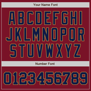 Custom Crimson Navy-Old Gold Authentic Baseball Jersey