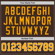 Custom Brown Gold-White Authentic Baseball Jersey