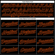 Custom Black Black-Orange Authentic Baseball Jersey