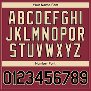 Custom Crimson Black-City Cream Authentic Baseball Jersey