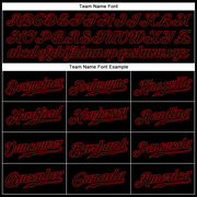 Custom Black Black-Red Authentic Baseball Jersey