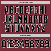 Custom Burgundy Black-White Authentic Baseball Jersey