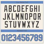 Custom Cream Light Blue-Steel Gray Authentic Father's Day Baseball Jersey