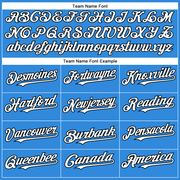 Custom Electric Blue White-Black Authentic Baseball Jersey