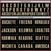 Custom Burgundy Black-City Cream Authentic Baseball Jersey