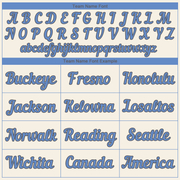 Custom Cream Light Blue-Steel Gray Authentic Father's Day Baseball Jersey