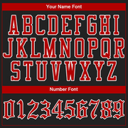 Custom Black Red-White Authentic Baseball Jersey