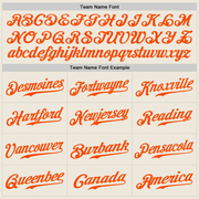 Custom Cream Navy-Orange Authentic Baseball Jersey