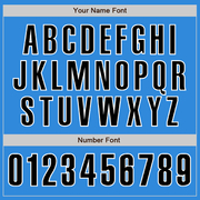 Custom Electric Blue Black-White Authentic Baseball Jersey