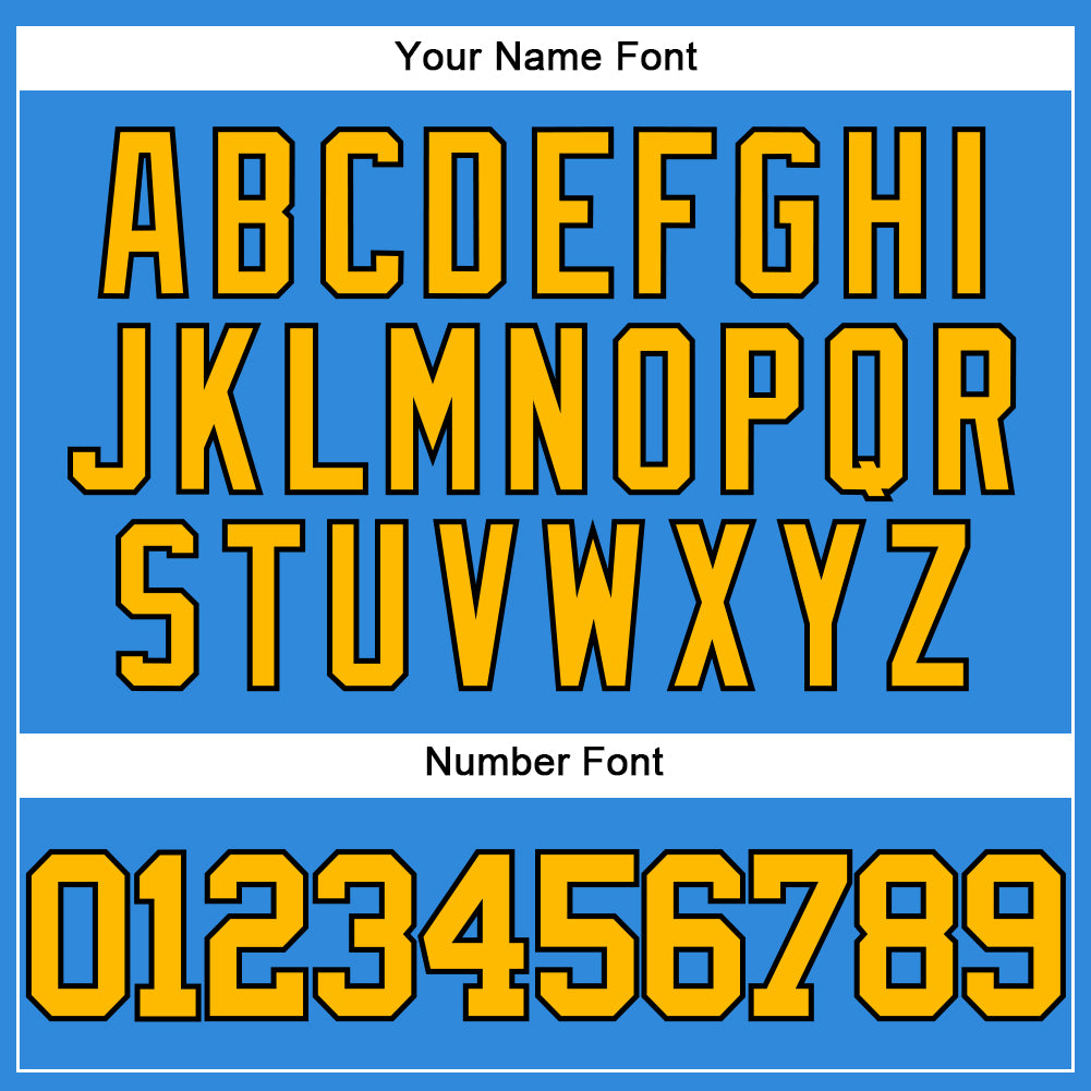 Custom Electric Blue Gold-Black Authentic Baseball Jersey