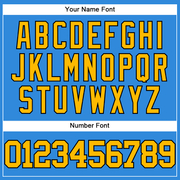 Custom Electric Blue Gold-Black Authentic Baseball Jersey