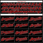 Custom Black Red-White Authentic Baseball Jersey